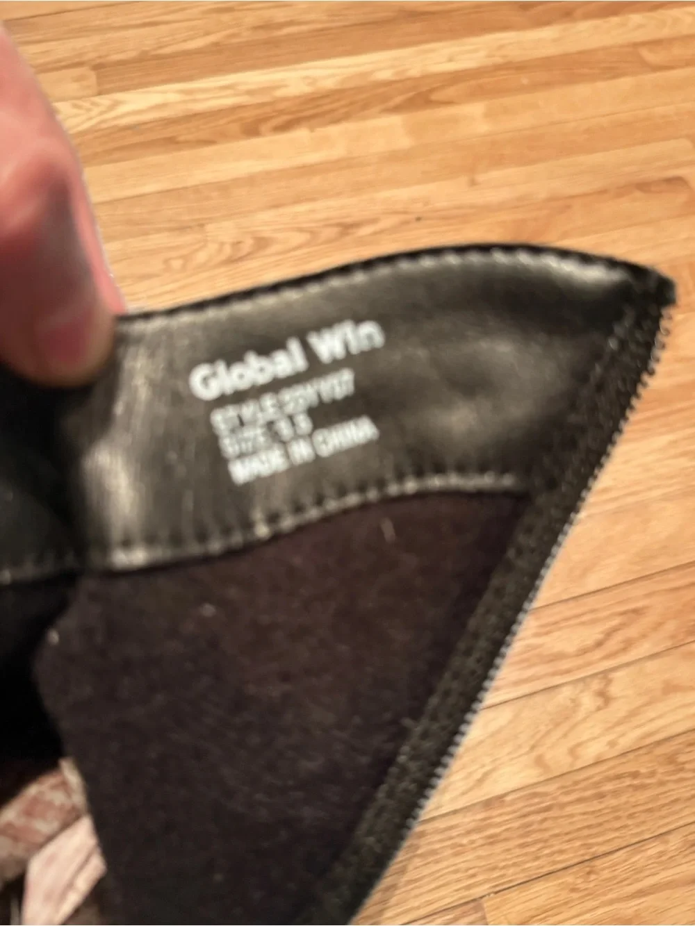 Global Win Black Western Boots with Silver Stitching